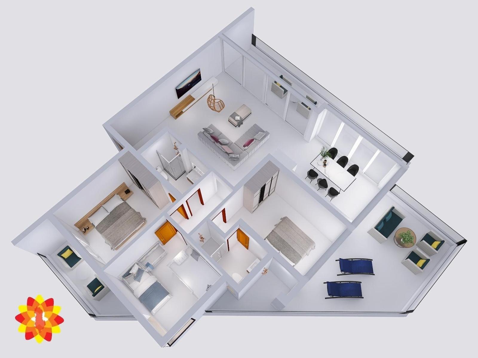 Infinity Sea View Penthouse Apartment ซารานเดอ ภายนอก รูปภาพ